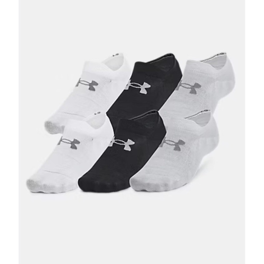 UA Essential Ultra Unisex 6-Pack Low Socks - Fast-Drying NWT LG